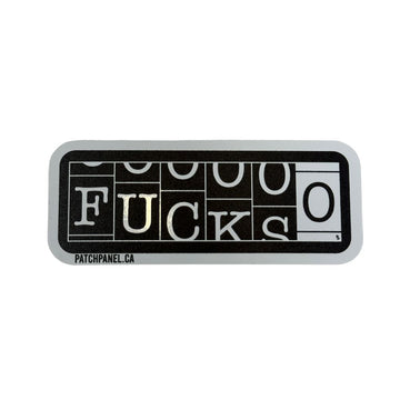 0 Fucks - Sticker Sticker PatchPanel