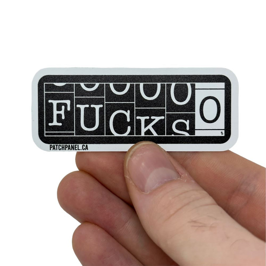 0 Fucks - Sticker Sticker PatchPanel