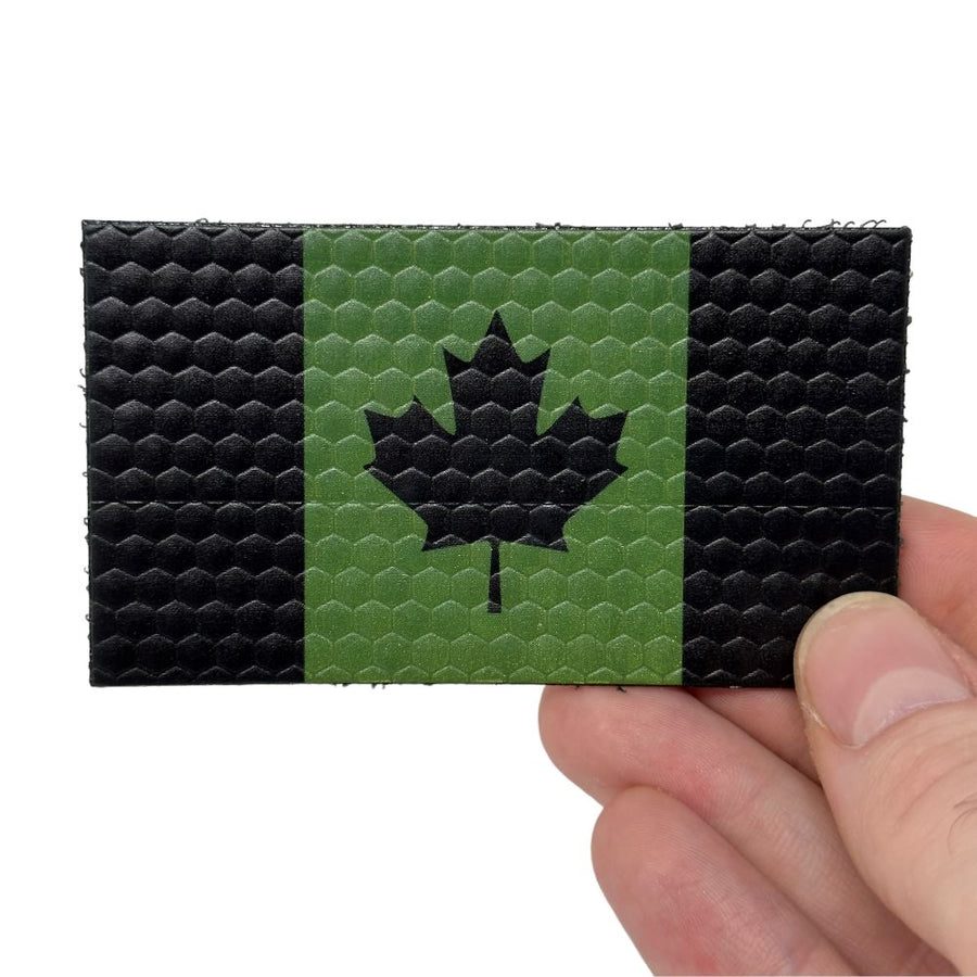 Canada Flag - Black and Green - Hi Vis HiViz Patch PatchPanel