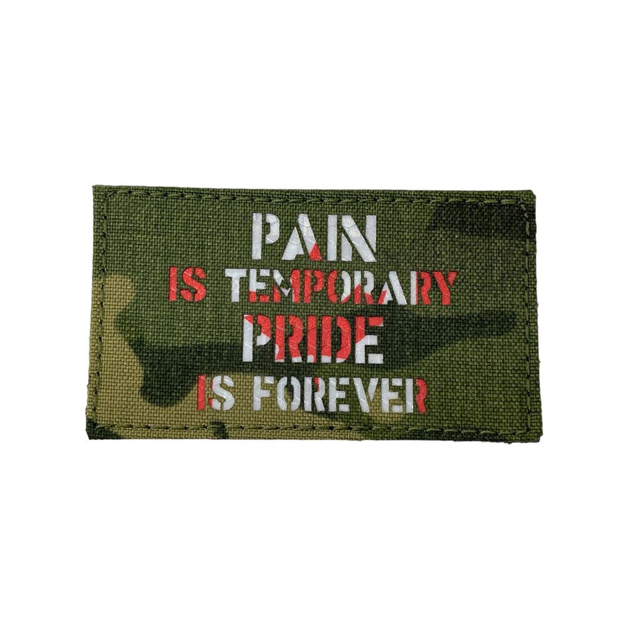 Pain is Temporary, Pride is Forever. Laser Cut Patch PatchPanel