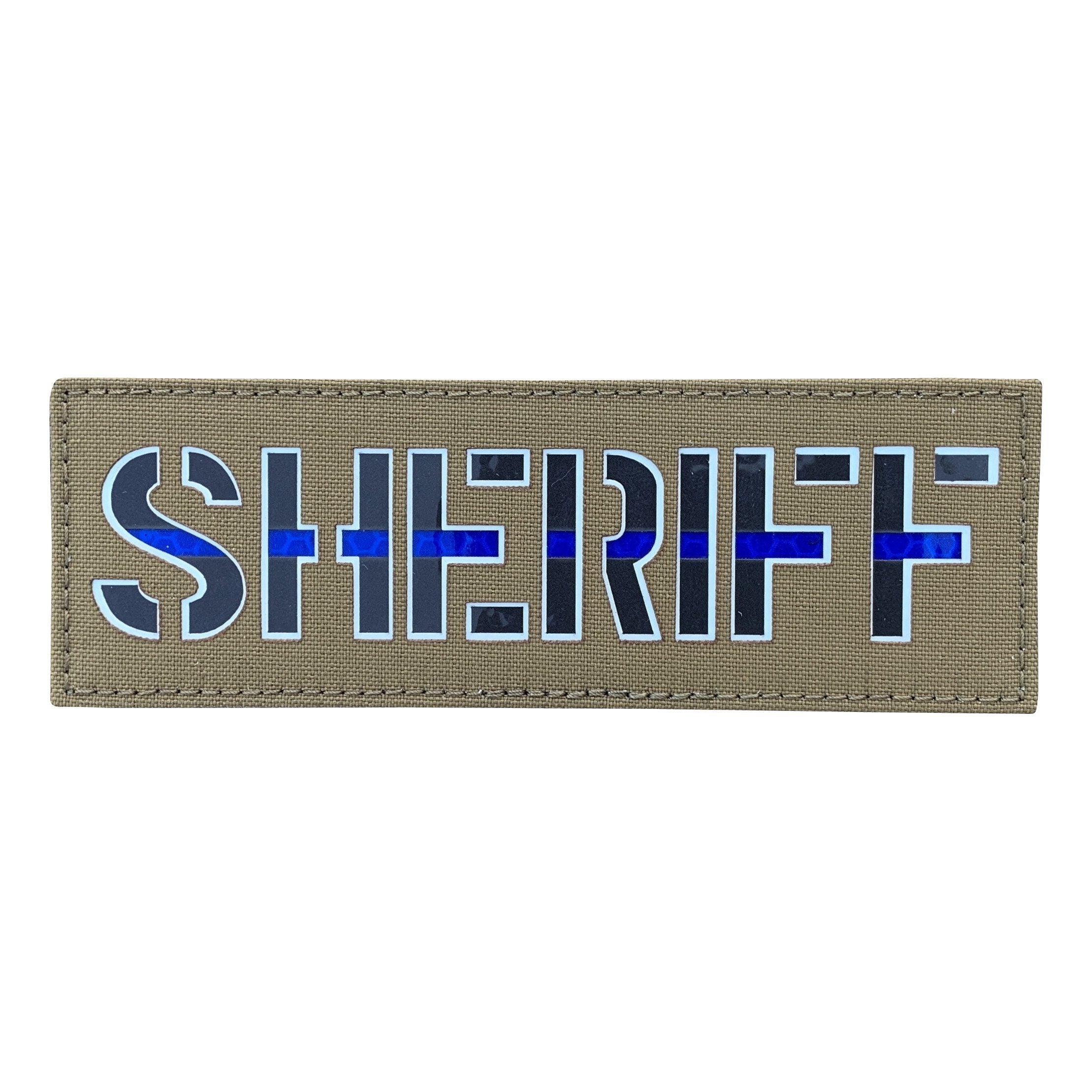 6 x 2 SHERIFF Thin Blue Line Name Tape