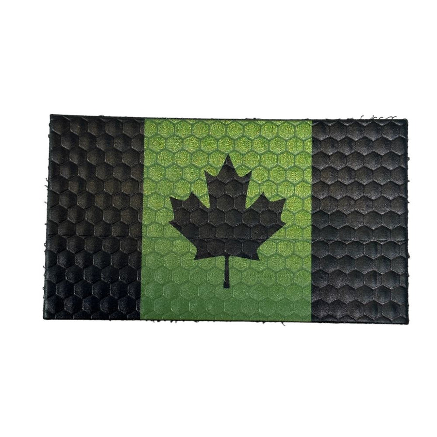 Canada Flag - Black and Green - Hi Vis HiViz Patch PatchPanel