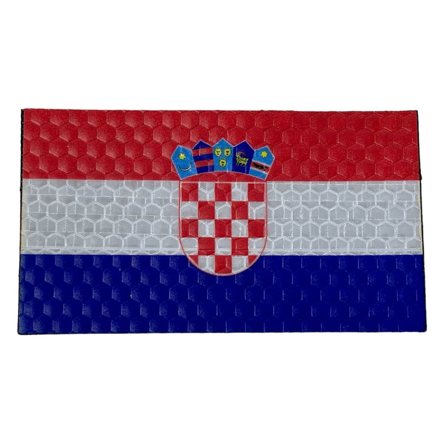 Croatia Flag - Hi Vis HiViz Patch PatchPanel