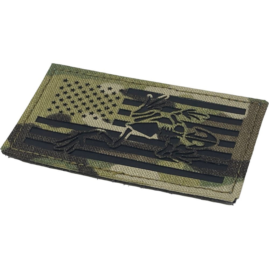 Frogman US Flag Laser Cut Patch PatchPanel