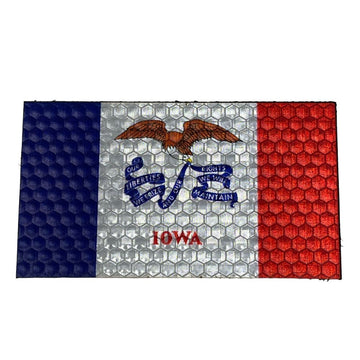 Iowa Flag - Hi Vis HiViz Patch PatchPanel