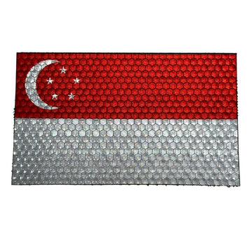 Jumbo Singapore Flag - Hi Vis HiViz Patch PatchPanel
