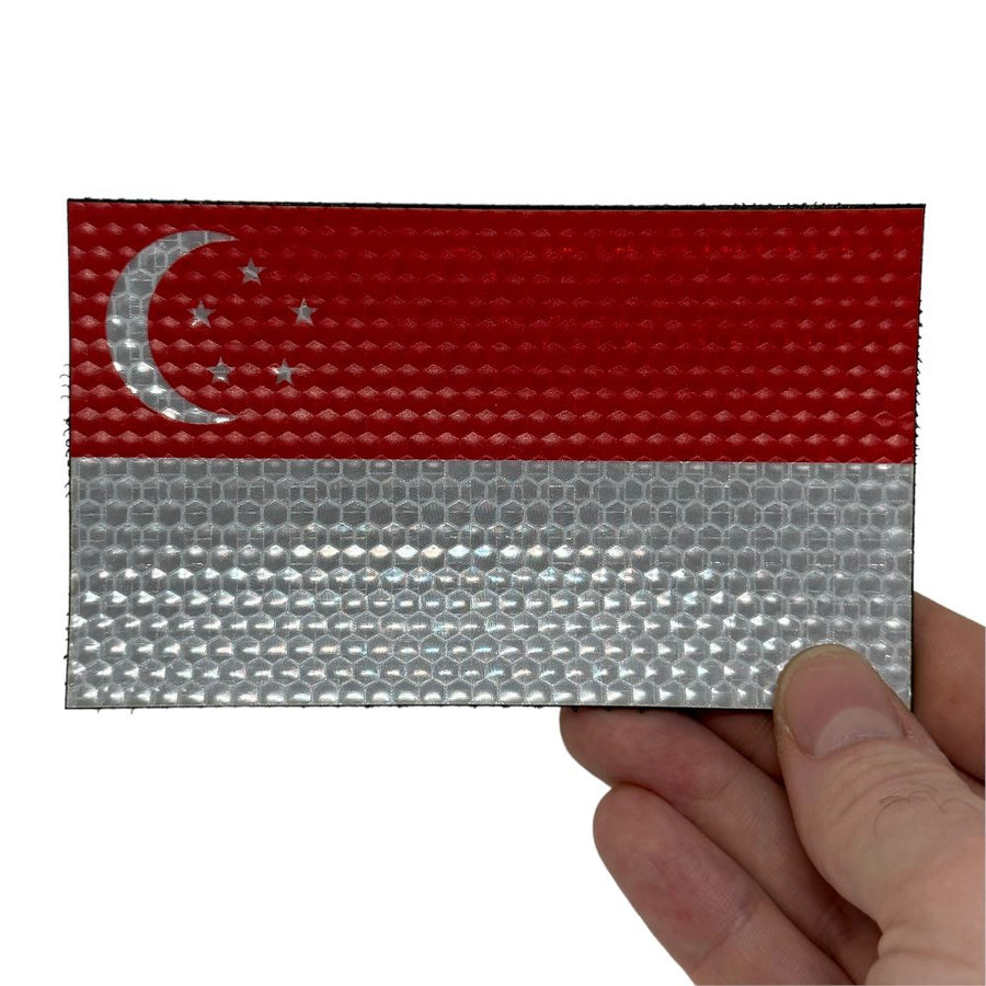 Jumbo Singapore Flag - Hi Vis HiViz Patch PatchPanel