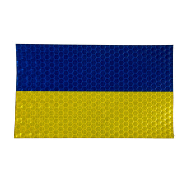 Jumbo Ukrainian Flag - Hi Vis Sticker HiViz Patch PatchPanel