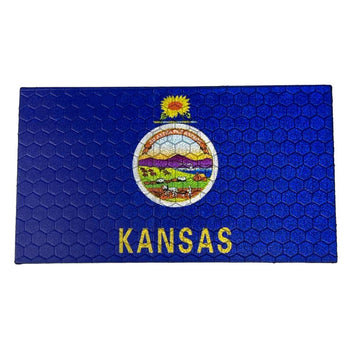 Kansas Flag - Hi Vis HiViz Patch PatchPanel
