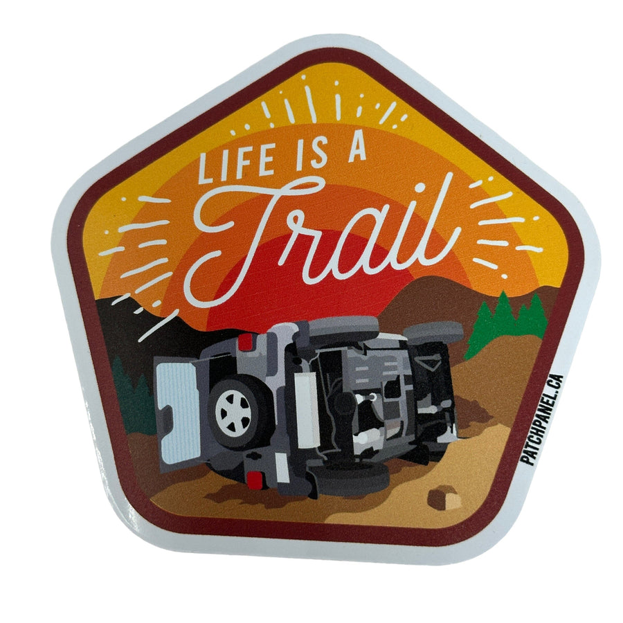 Life is a trail - Sticker Sticker PatchPanel