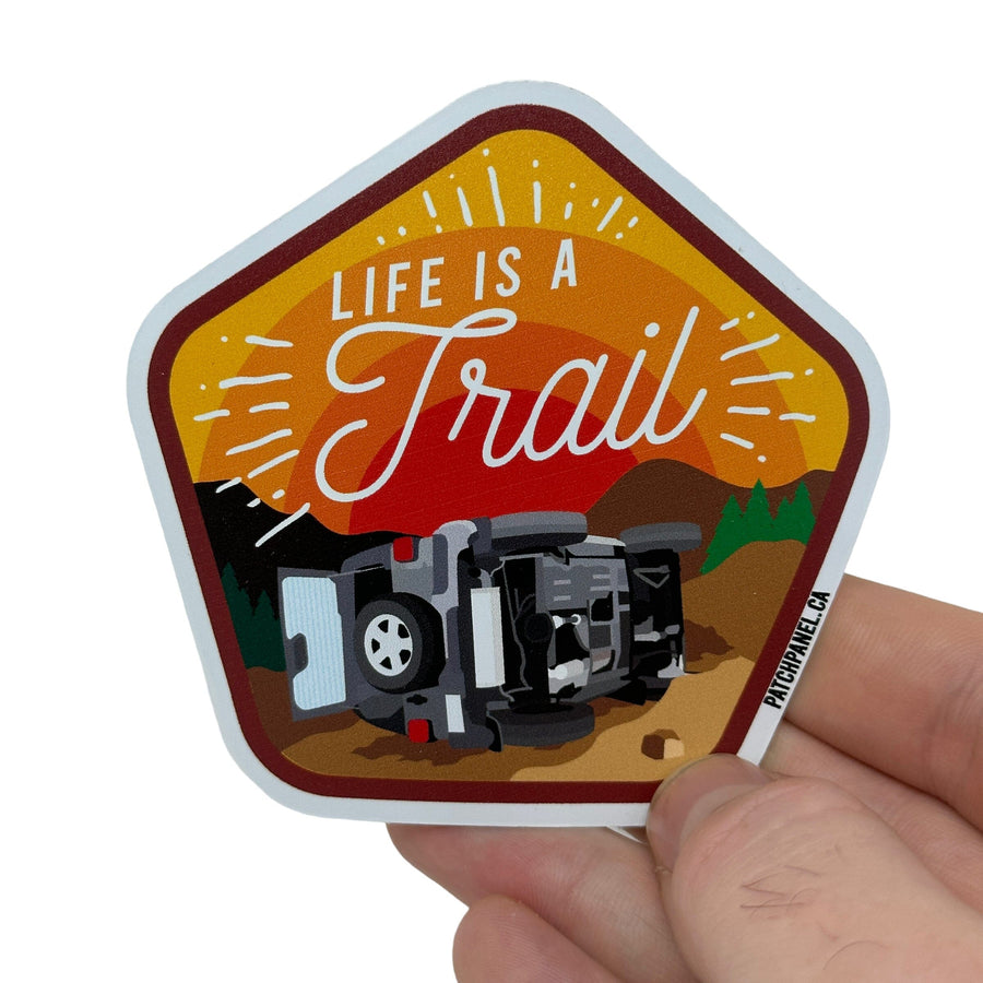 Life is a trail - Sticker Sticker PatchPanel