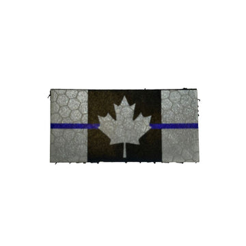 Micro Canada Flag - Black and Grey Thin Blue Line Flag - Hi Vis HiViz Patch PatchPanel