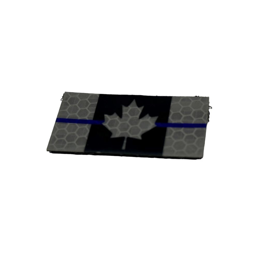Micro Canada Flag - Black and Grey Thin Blue Line Flag - Hi Vis HiViz Patch PatchPanel