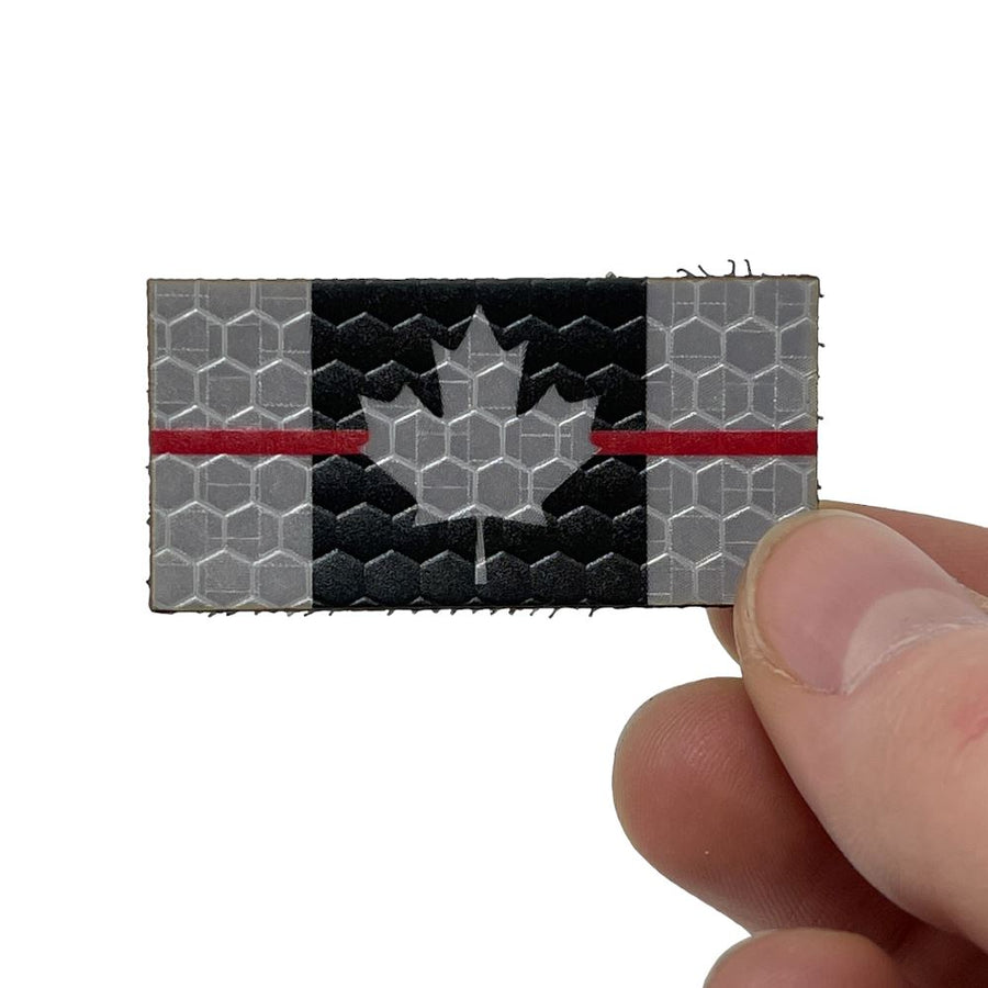 Micro Canada Flag - Black and Grey Thin Red Line Flag - Hi Vis – PatchPanel
