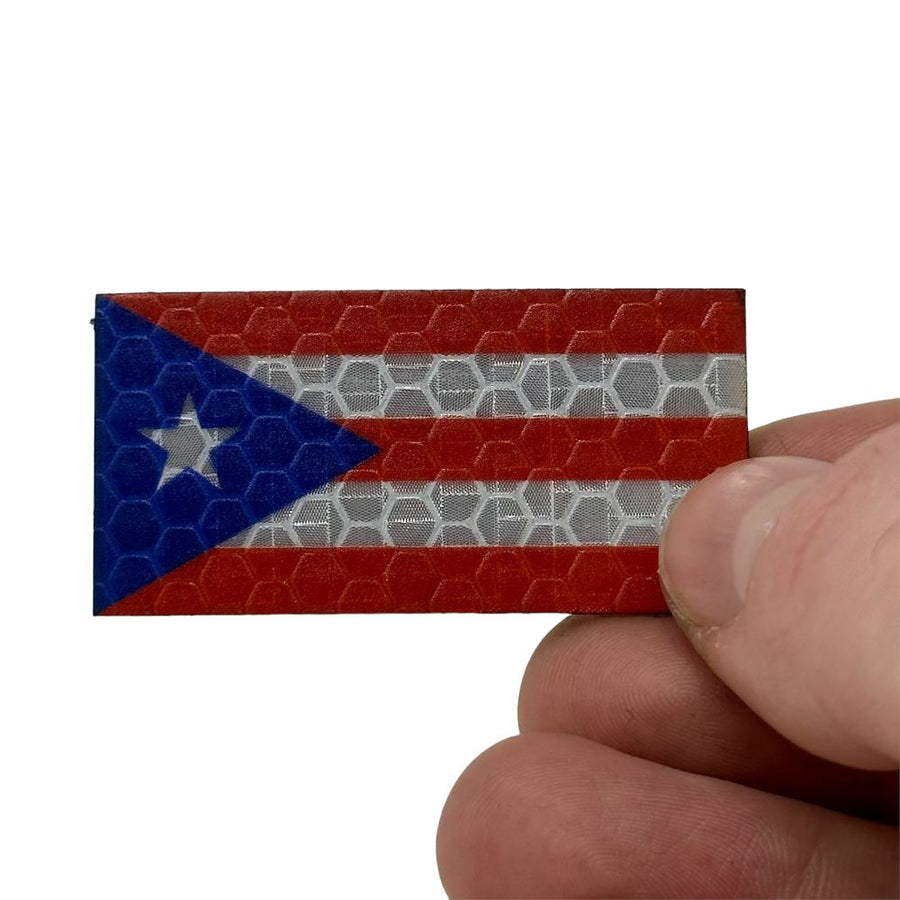 Micro Puerto Rico Flag - Hi Vis HiViz Patch PatchPanel