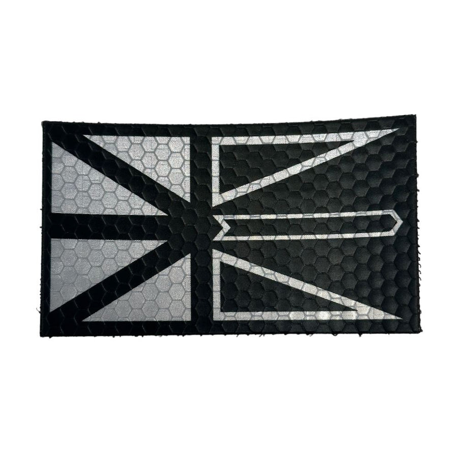 Newfoundland Flag - Black and Grey - Hi Vis HiViz Patch PatchPanel