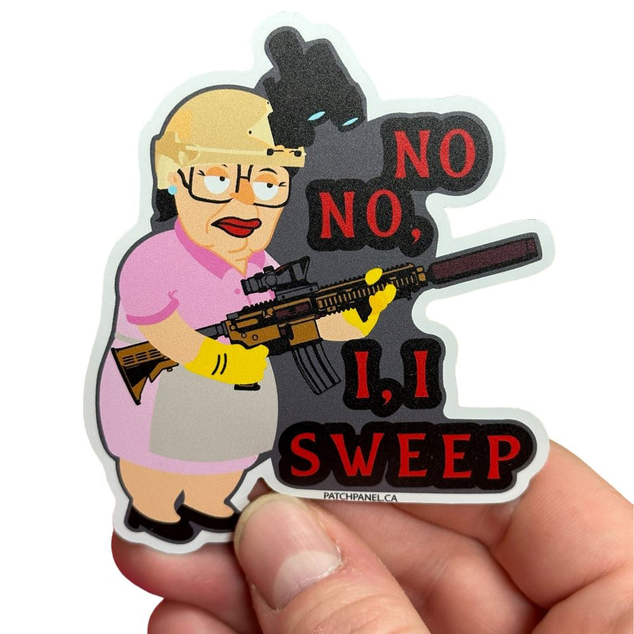No, I Sweep - Sticker Sticker PatchPanel