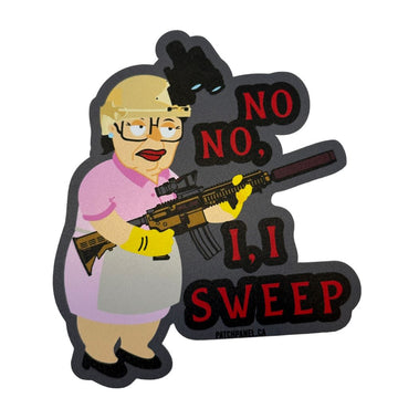 No, I Sweep - Sticker Sticker PatchPanel