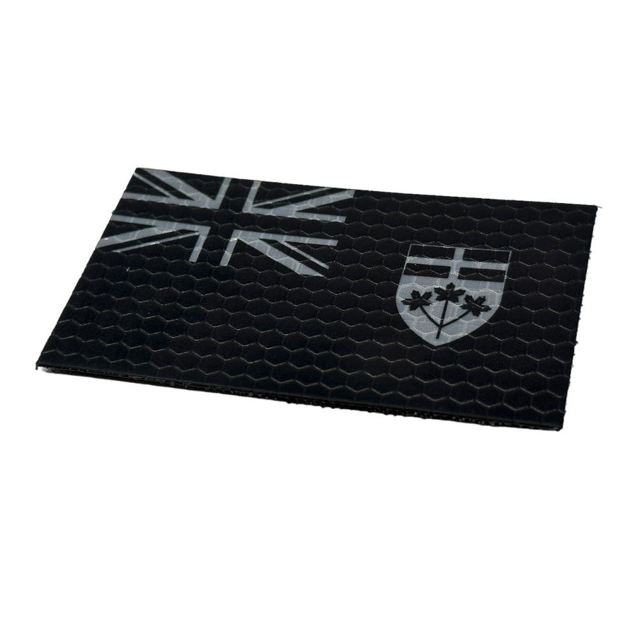 Ontario Flag - Black and Grey - Hi Vis HiViz Patch PatchPanel