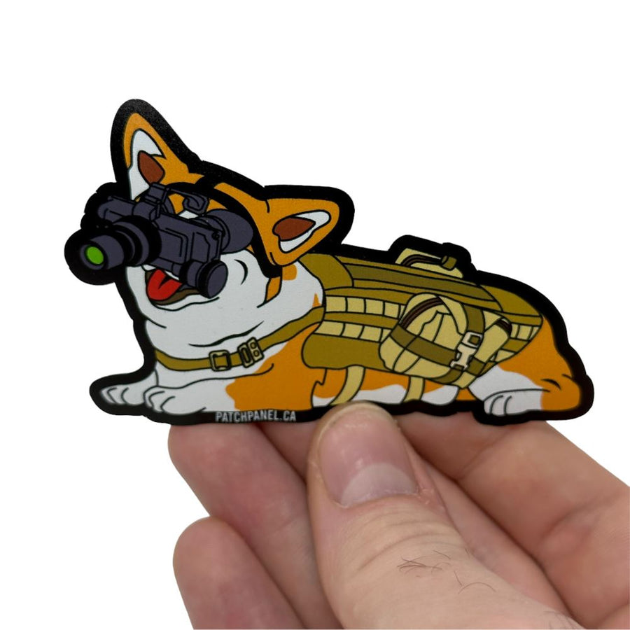 PATRIOT PETS - CHARLES THE TACTICAL CORGI - STICKER Sticker PatchPanel
