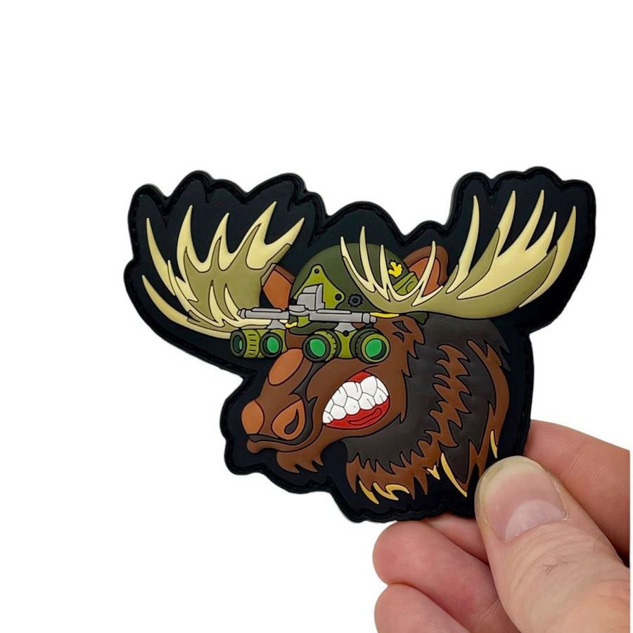 Patriot Pets - Marvin the Tactical Moose Patch + Sticker PVC Patch PatchPanel