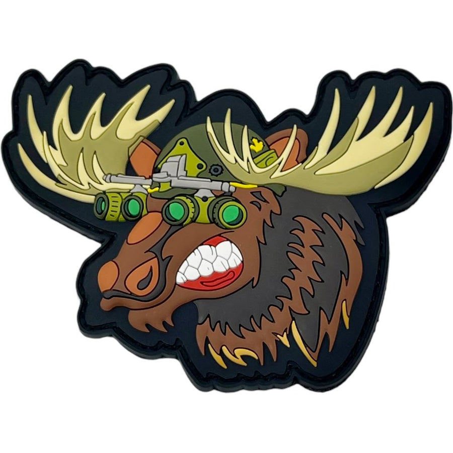 Patriot Pets - Marvin the Tactical Moose Patch + Sticker PVC Patch PatchPanel