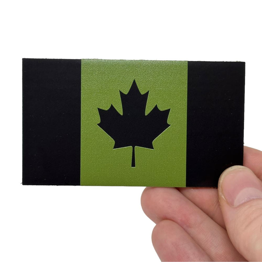 INFRARED CANADIAN FLAG PATCH - GREEN & BLACK - SDTAC