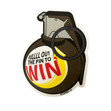 PULL THE PIN TO WIN - GREEN - STICKER Sticker PatchPanel