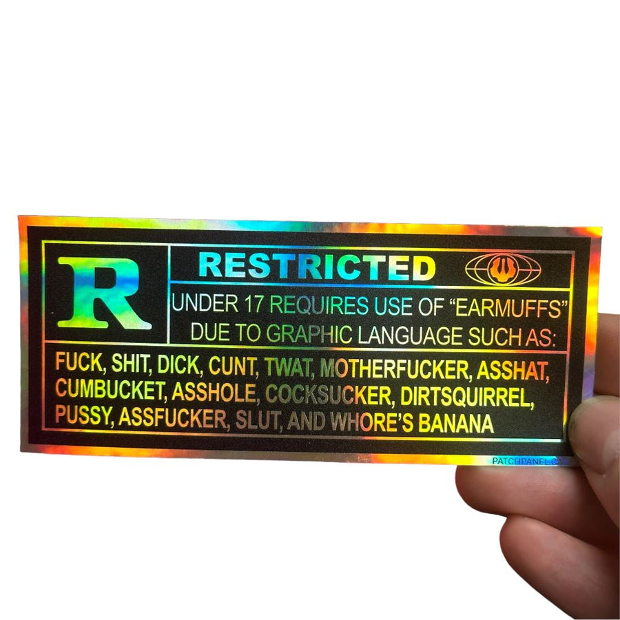 Rated R - Holographic Sticker Sticker PatchPanel