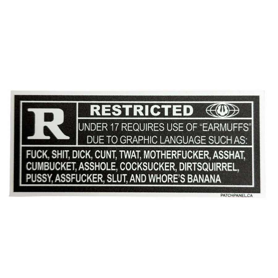 RATED R - STICKER Sticker PatchPanel
