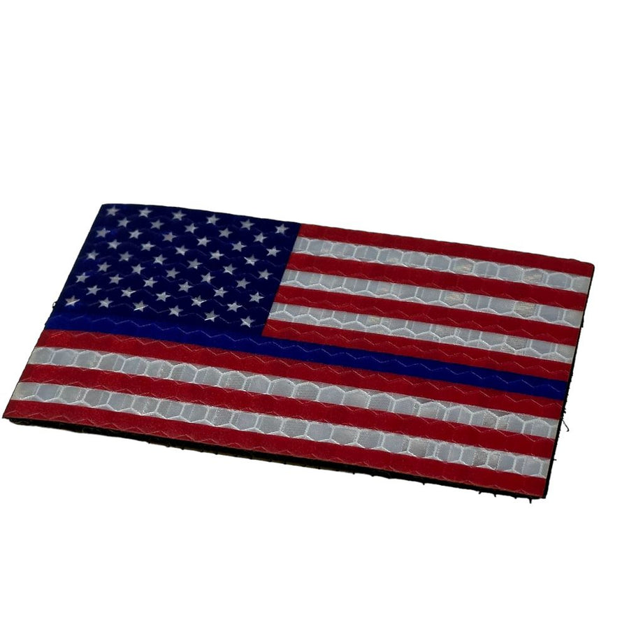 US Flag - Full Colour Thin Blue Line - Hi Vis HiViz Patch PatchPanel