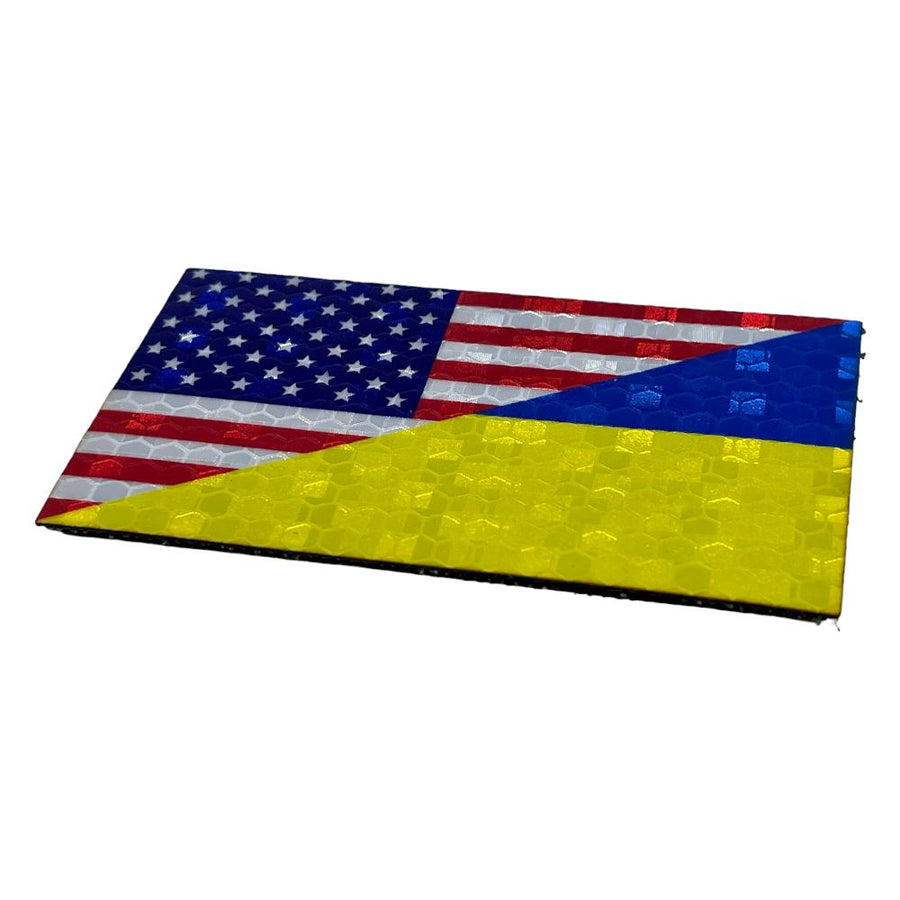 USA / Ukraine Flag - Hi Vis HiViz Patch PatchPanel