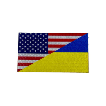 USA / Ukraine Flag - Hi Vis HiViz Patch PatchPanel
