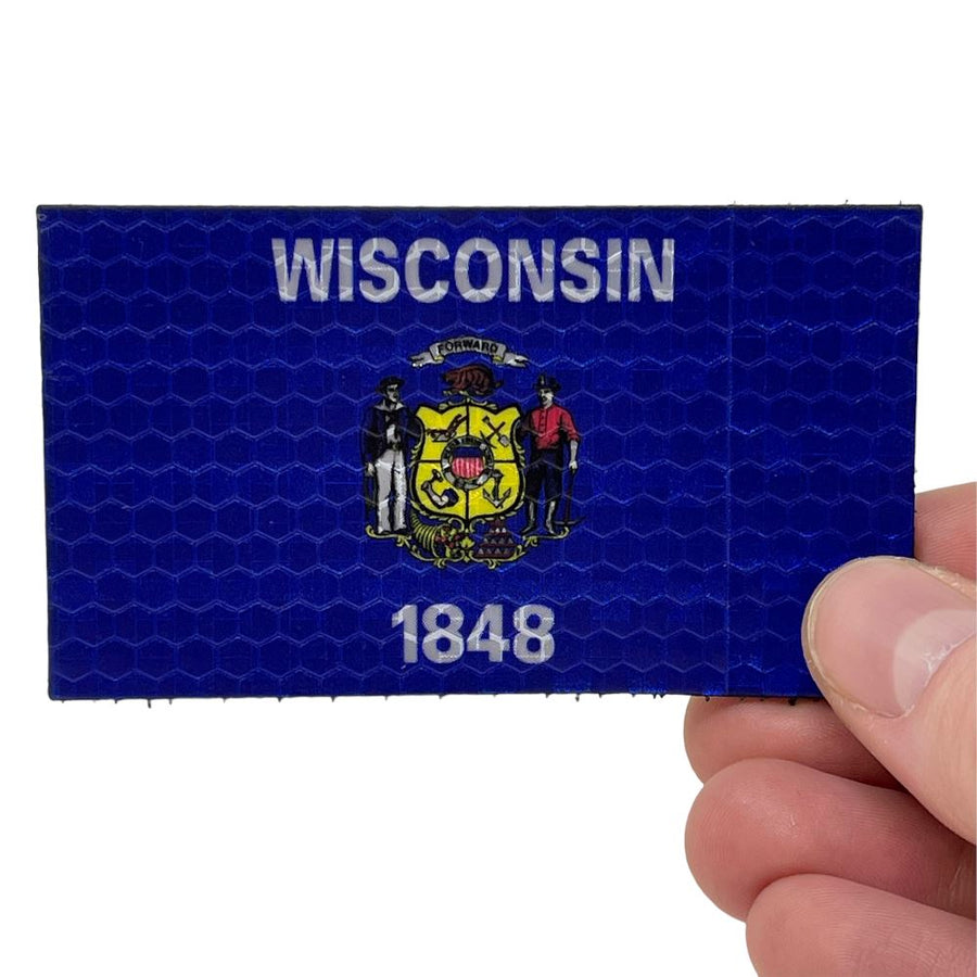 Wisconsin Flag - Hi Vis HiViz Patch PatchPanel