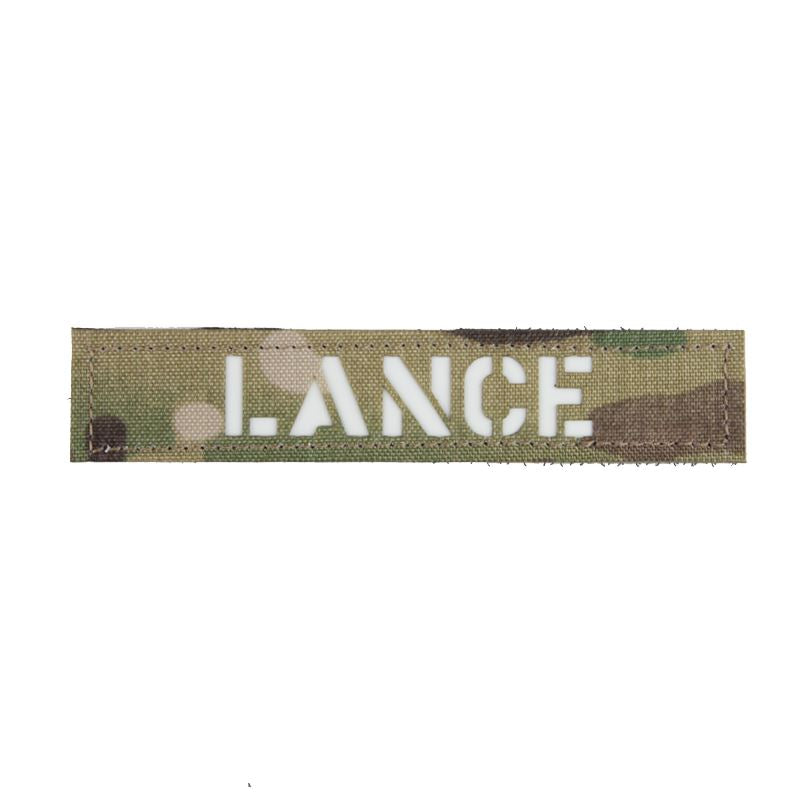 White Camouflage custom military name patches