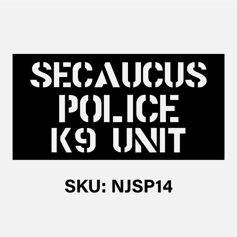 Secaucus Police Back Panel Cordura Patch PatchPanel