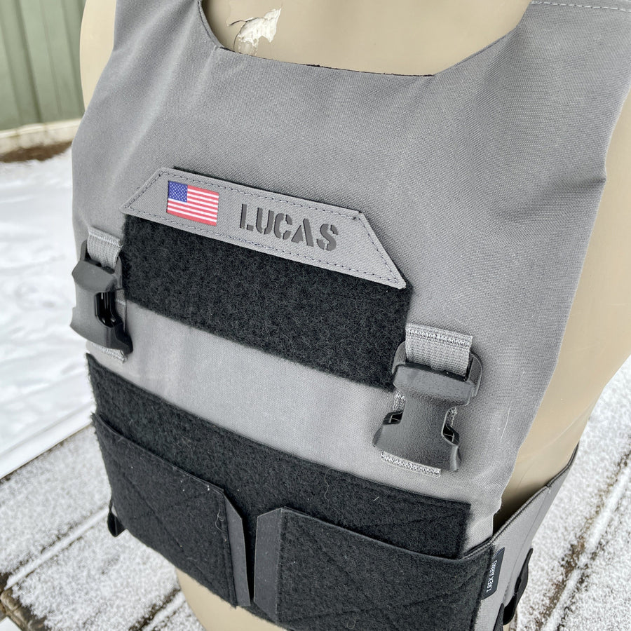 T.REX ARMS AC1 Name Tape with HiVis Flag Cordura Patch PatchPanel